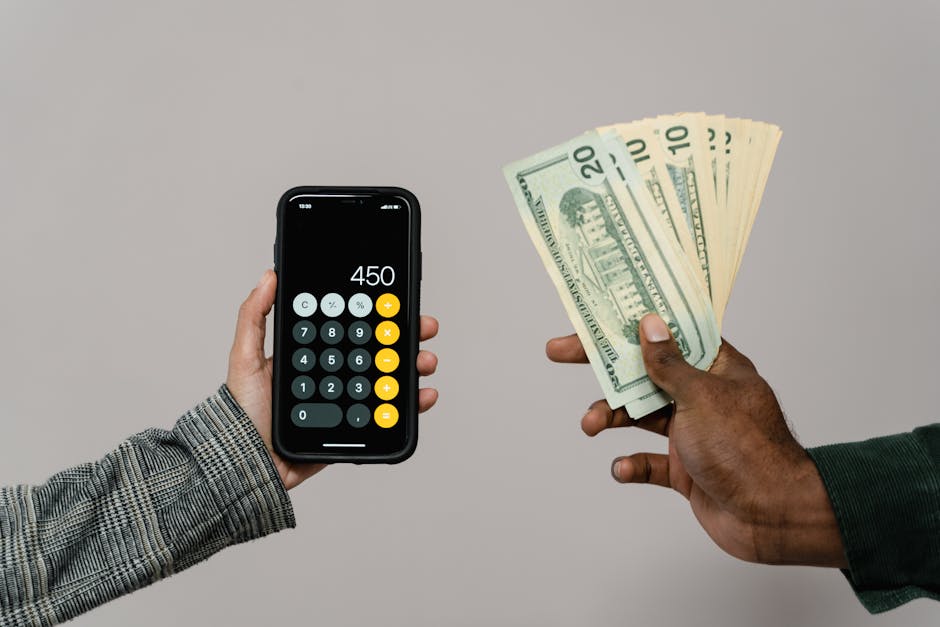 Telefon ekranında bütçe takibi uygulaması gösterimi